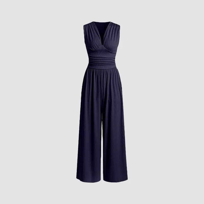 Yozy New Sleeveless Knitted Jumpsuit Loose Wide-Leg Pants Spot Goods