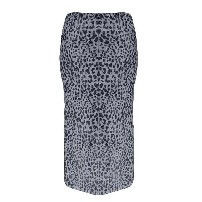 Yozy Women’s Sexy Elegant Leopard Print Midi Skirt – Trendy Fashion Outfit for Ladies