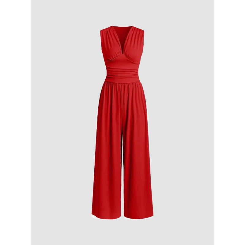 Yozy New Sleeveless Knitted Jumpsuit Loose Wide-Leg Pants Spot Goods