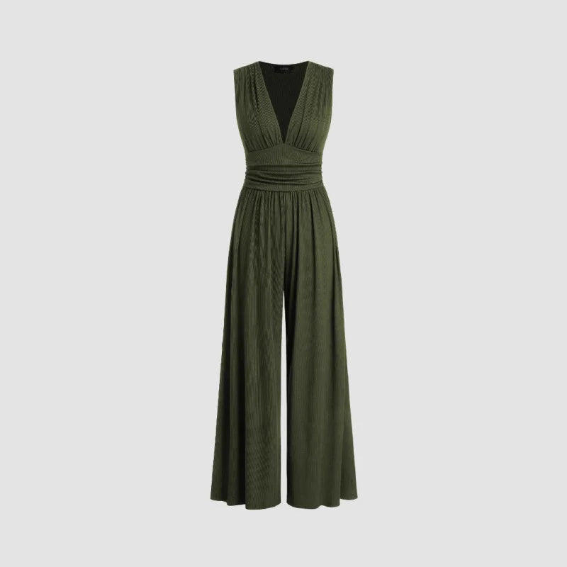 Yozy New Sleeveless Knitted Jumpsuit Loose Wide-Leg Pants Spot Goods
