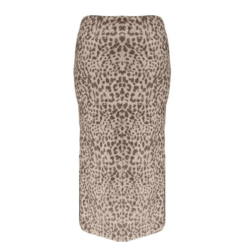Yozy Women’s Sexy Elegant Leopard Print Midi Skirt – Trendy Fashion Outfit for Ladies