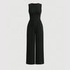 Yozy Women's Jumpsuits & Playsuits All Seasons Korean Solid Color Sleeveless Round-Neck Casual One Pieces Outfits Bodysuits