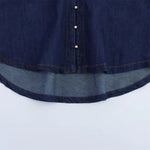 Yozy Women’s Denim Two-Piece Set – Loose Fit Button-Down Shirt with Wide-Leg Pants, Casual & Fashionable Outfit