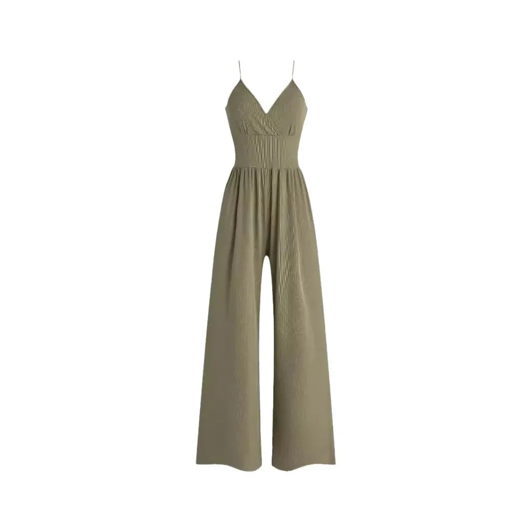 Yozy Multicolor Casual Fashion Jumpsuit Summer Trousers Suit Tank Waist-Fitted Shorts Women's Oversea Trade Stock