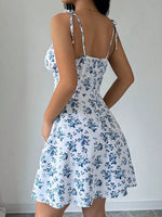 Yozy Women's Summer Floral Spaghetti Strap Beach Short Dress,Womens Dresses,Woman Clothing,Woman Clothes,Sundress,New In Dress 2025